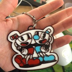 cuphead-y-mugman.jpg Fichier STL Porte-clés multicolore Cuphead & Mugman・Idée pour impression 3D à télécharger