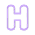 H (1)-.stl Alphabet Cookie Cutter - Alphabet Alphabet Cookie Cutter