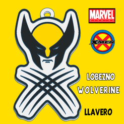 llavero-lobezno.png Archivo STL Llavero de Lobezno・Plan de impresión en 3D para descargar