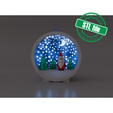 santa4_1.png 3D Christmas ornament with light, trees, Santa Claus, STL file for 3D Printing