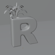 rr-8.png Vase R - Alphabet Vases Collection Letters - STL Printable