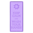 keep calm_wash hands.stl 3D Model STL CNC file Wash Hands Panel