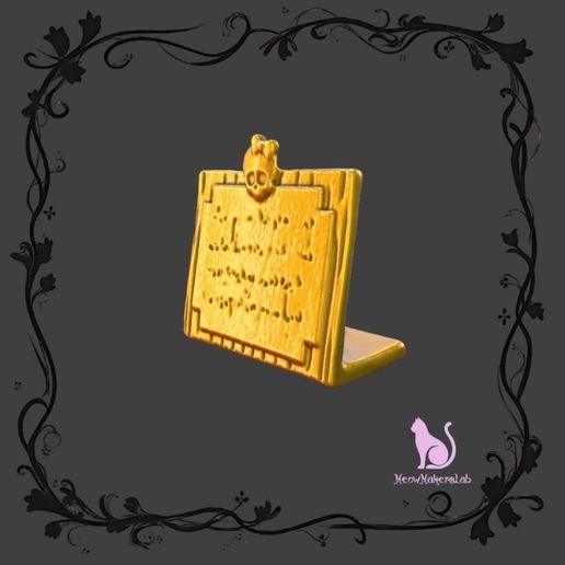 Golden School Nameplate, compatible with Monster High