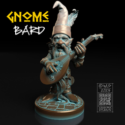 AD_Miniatures_61.png Gnome Bard,Figurine ou figurine de jeu de rôle sur table