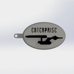 Front-View.jpg STL file Enterprice Keyring・3D print design to download