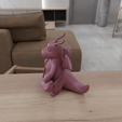 HighQuality1.png 3D Cute Dragon with Bag Figure Gift for Friend with 3D Stl Files, Dragon Tail, 3D Printing, Dragon Gifts, 3D Figure Print, 3D Printed Dragon