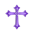Gothic Cross - Wall Art.stl Cruz gótica de parede e colar Amuleto Decoração celta medieval