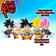 CGImages5.png Dragon Ball Z Goku MultiColor Flexi Print-In-Place + figure & keychain