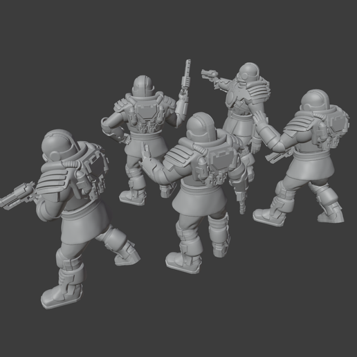 Lawdog Enforcers with Handguns 3D model