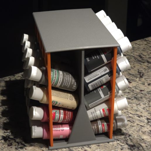 🎨 2oz Paint Bottle Rack (Fits 50)・ STL File for 3D printing・Cults