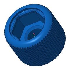 m6.jpg Archivo STL gratis Mango moleteado para tuerca / tornillo M6 H・Modelo imprimible en 3D para descargar