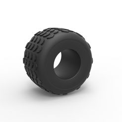 1.jpg 3D file Diecast Monster Jam tire 2 Scale 1:25・Design to download and 3D print, CosplayItemsRock
