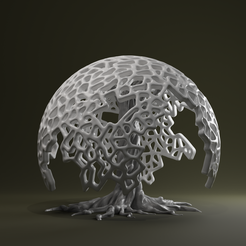 untitled2.png STL file Stylish tree table statue・3D print design to download