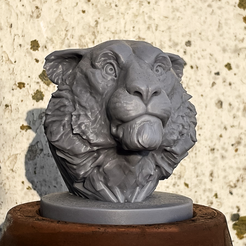 Tigerbust1.png Файл OBJ Бюст тигра・Модель для загрузки и 3D печати