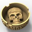 1.jpg Caribbean Pirate-Themed Skull  Ashtray