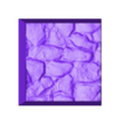 Rocks001_25mm_square_base_hollow_PRINT.stl Square and Rectangle Bases Set – Rocks 1 Texture (20–150mm) | Perfect for Tabletop Wargames & RPG's