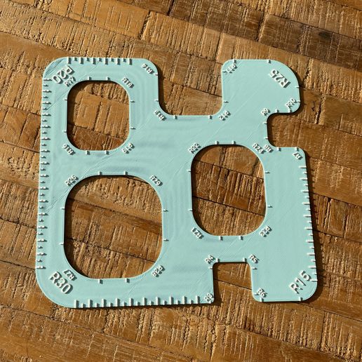 📏 Radius ruler #3・ STL File for 3D printing and CNC machining - Laser ...