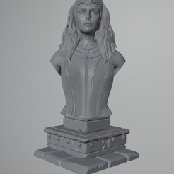 1.png Файл STL Бюст Алой ведьмы Ванды・Шаблон для 3D-печати для загрузки, GoodVibes