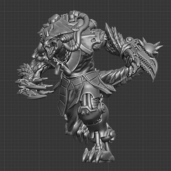 NewCanvas3cyber-lizard1.png STL file Cyber-Saurus Xenos Bounty Hunter・Design to download and 3D print