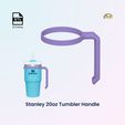20oz-Stanley-Tumbler-Handle-Cover.jpg 20oz Stanley Tumbler Handle 3D Model, 3.5in Long Handle Grip, Drink Accessories