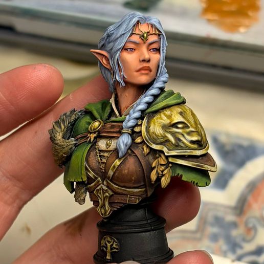 Female elf bust
