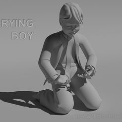 1_Listo.jpg Archivo STL CRYING BOY (Niño llorando)・Diseño de impresora 3D para descargar