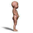 T_pose_baby_preview8.jpg Baby in T Pose Quad Mesh avec 5 niveaux de subdivision.
