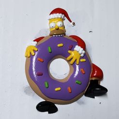 Homer Simpson's Donut Christmas Crown (Color Print)