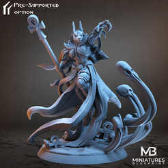 Anubis's_Mage_with_spell.png 3D file Anubis Mage - Anubis Army・3D print model to download