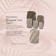 Cover-7.png Hexagonal Twist 1 Vase STL File - Digital Download -5 Sizes- Homeware, Minimalist Modern Design