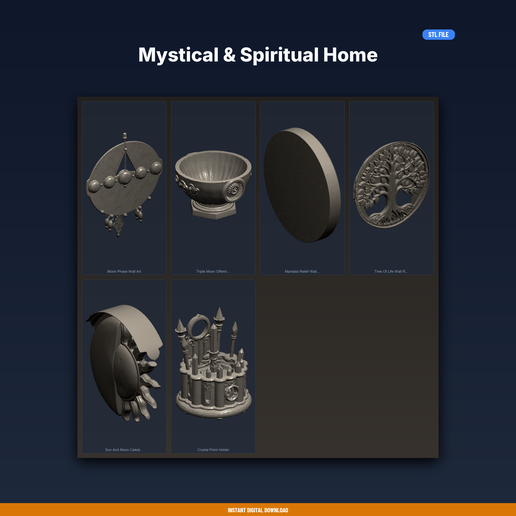 Mystical & Spiritual Home - 6-Model STL Bundle