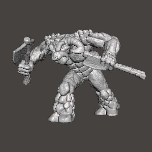 STONE MINOTAUR GUARDIAN MINIATURE MODEL FIGURE FOR FANTASY GAMES RPG DND