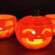 happy-pumpkin-3.jpg 3 happy Halloween pumpkins (candle holder, plant base, and candy bowl)