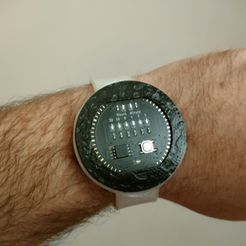 0.jpg Free STL file BCD Watch binary watch band・3D printer design to download