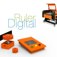 Digital-Ruler-o.jpg Free STL file Digital Ruler for CO2 Laser and other Machines・Model to download and 3D print