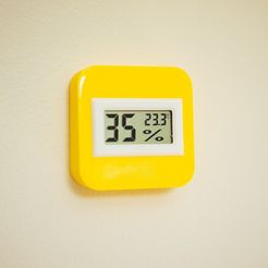 Instagram Gadgets 4.jpg STL file Humidity meter/ thermometer minimalistic case - desktop or wall mount・3D printable design to download, ShawnShi