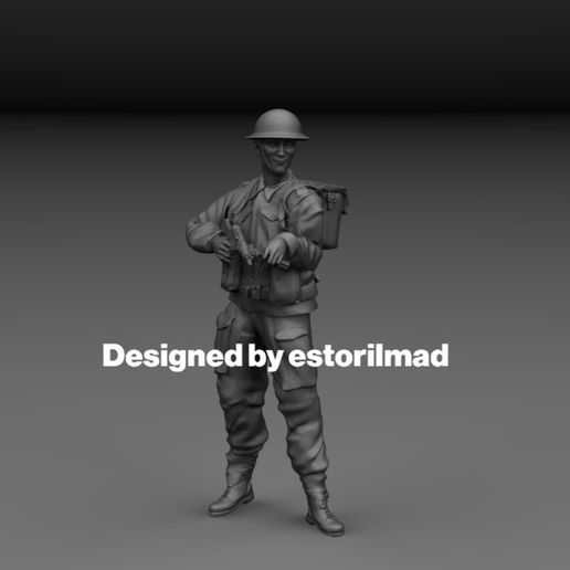 WWII BRITISH SOLDIER ON PATROL IN EUROPE V4