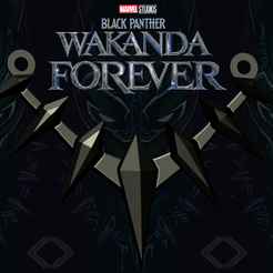 7ST Fichier STL Black Panther Wakanda Forever Collier・Objet pour imprimante 3D à télécharger, DobleDosis
