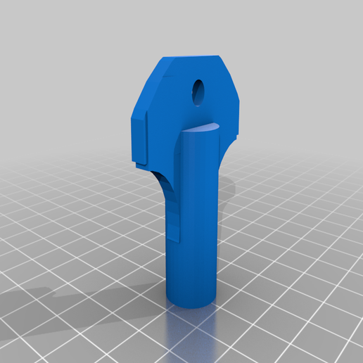 square key with key ring hole - 3D model önizlemesi