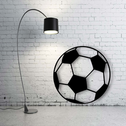 Pelota-de-fútbol.png Datei STL Fußball Ball Wanddekoration・Design für 3D-Drucker zum herunterladen