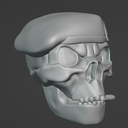 Totenkopf Barett Jäger / Skull Beret Infantry 3D model