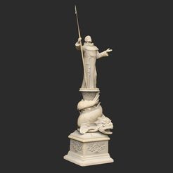 CthulhuDockFishingStatue.jpg Télécharger fichier STL gratuit Statue de pêcheur de serpent de quai Cthulhu • Plan à imprimer en 3D, CharlieVet