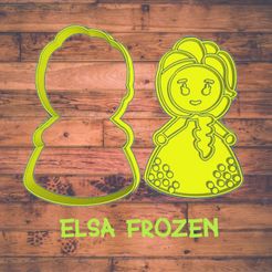 Diseño sin título-16.jpg Descargar archivo STL Elsa Frozen cookie cutter / Cortador de galleta de Elsa frozen • Objeto imprimible en 3D, Wuiiwuiinz