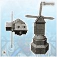 4.jpg Medieval mill with quadruple blades and base annex (12) - Medieval Gothic Feudal Old Archaic Saga 28mm 15mm