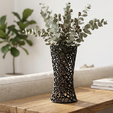 pic1.png Biomorphic Voronoi Lattice Vase Designed in Rhino - 3D Printable Digital File