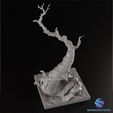 3.jpg Bare Tree with Rock and Base – 3D Model for Miniatures  (Pre-supported / 5 cm)
