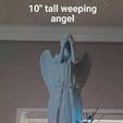 394074018_3669222133306258_8429899622699244237_n.jpg Weeping angel Ornament / Angel with loop on top / Doctor who / Dont blink / Angel christmas tree topper -ornament
