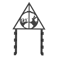 model-4.png Deathly Hallows Wall Wand Holder - Harry Potter