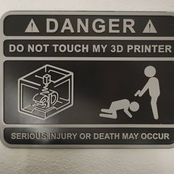 Sign.jpg Free STL file Warning Sign・3D printable design to download