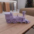 HighQuality.png 3D Locomotive Decor and Toy with Stl Files and Gift for Kids & Kids Toy, Steam Locomotive, 3D Printing, Ho Scale Locomotive, Stl Locomotive